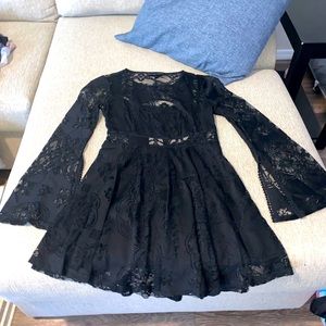 LBD - Little Black Floral Lace Dress
